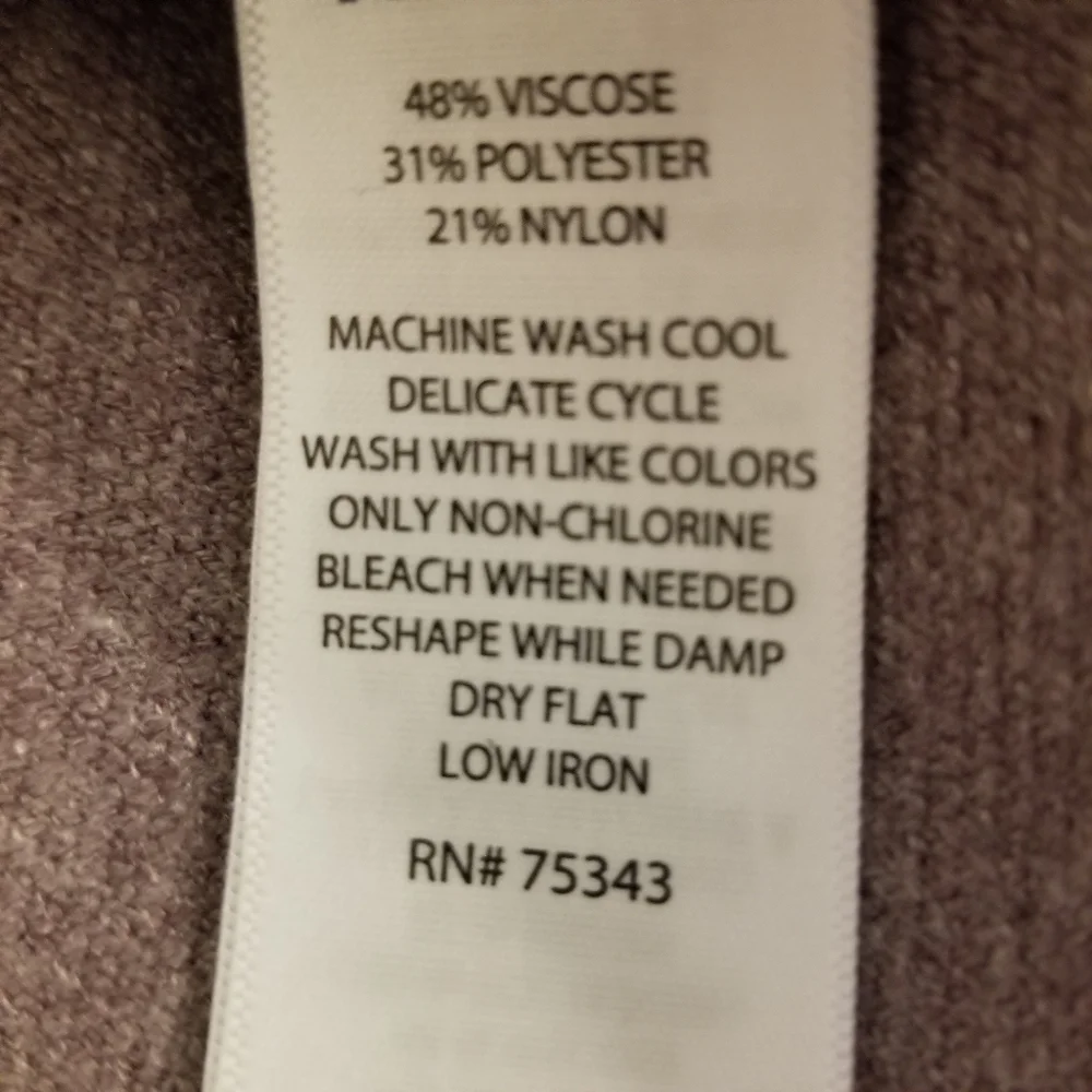 Tahari Soft Purple Cuffed Sleeve Sweater